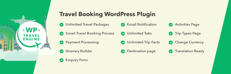 WordPress WordPress Travel Booking Plugin – WP Travel Engine Plugin Banner Image